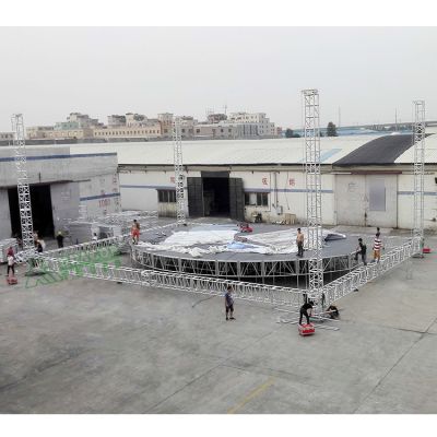 Cubiertas de escenario de aluminio con falda de escenario para eventos al aire libre