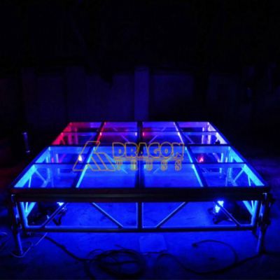 Glass floor mobile stage for sale and concert transparent stage in heavy load