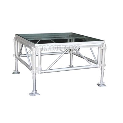 Glass floor mobile stage for sale and concert transparent stage in heavy load