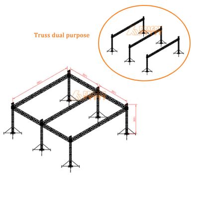 Dual-purpose truss gantry six-column square frame custom