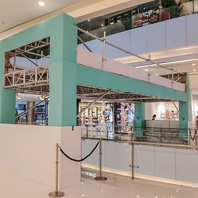 Aluminium square truss system for shopping mall Decoration